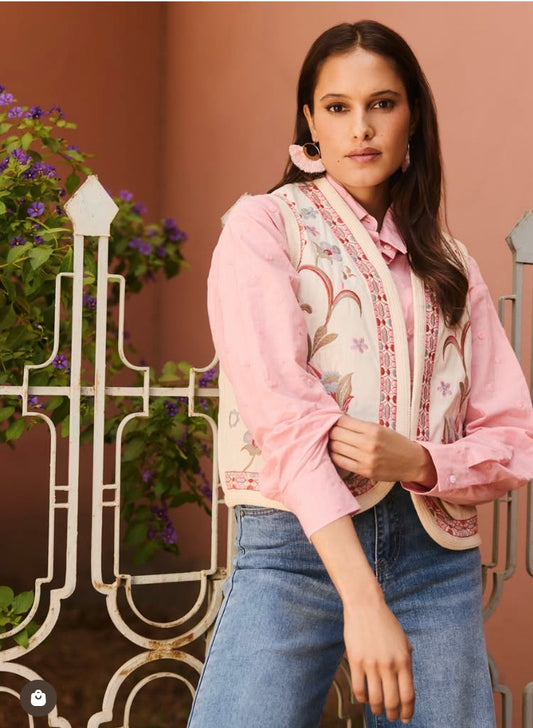 C&S Eme rose blouse