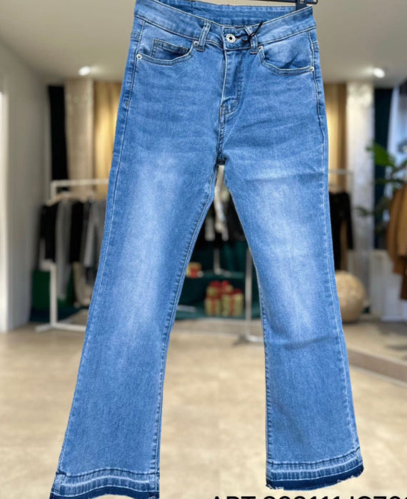 Jeans flared korte lengte nieuw