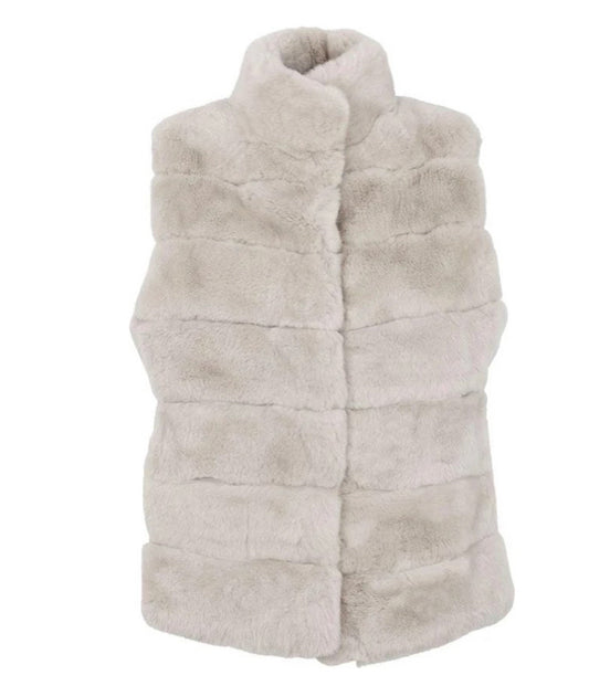 Bodywarmer / gilet faux fur kiezel M/L en XL