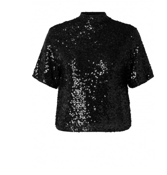 Yest glitter top black