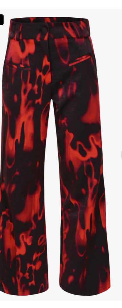 Zizo broek rood multi / flames